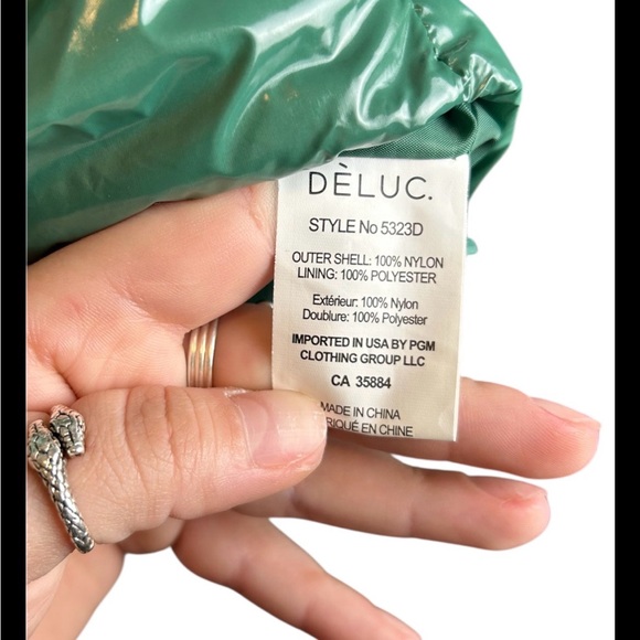 Women’s Dèluc Kelly Green Nylon Marmi Puffer Vest Size XS - Picture 7 of 7